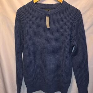 J. Crew Men's Textured Navy Crewneck Sweater (Matt #3)